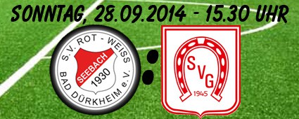 Vorschau 1.Mannschaft:  - 28.09.14 in Seebach